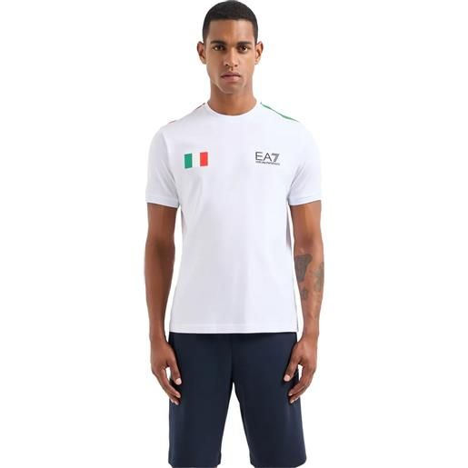 Emporio Armani 7 t-shirt graphic series uomo bianco