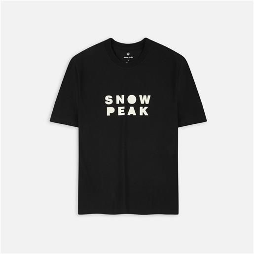 Snow Peak snowpeaker camper t-shirt black uomo