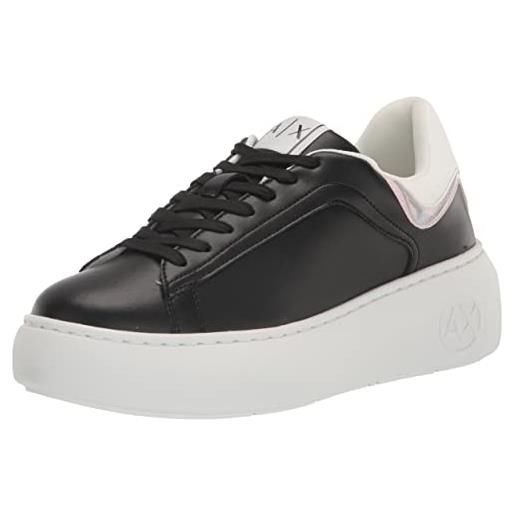 Armani Exchange comfortable fit, light weight, scarpe da ginnastica donna, nero (black), 41 eu