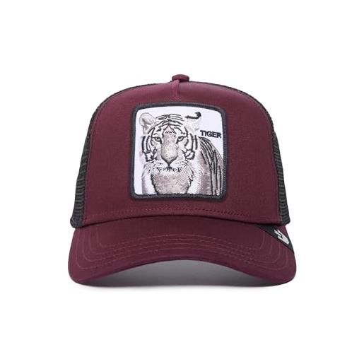 Goorin Bros. cappello da camionista unisex the farm originale, regolabile, in rete, color vinaccia (la tigre bianca), taglia unica, vino (la tigre bianca), taglia unica