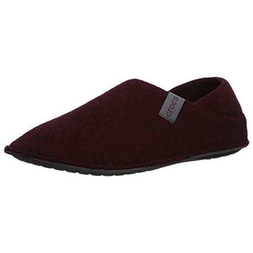 Crocs classic convertible slipper, pantofole unisex, rosso (burgundy/charcoal), 36/37 eu