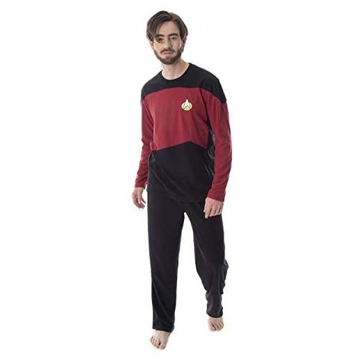 INTIMO star trek di nuova generazione uomo picard costume uniforme sleepwear pajama set (lg)