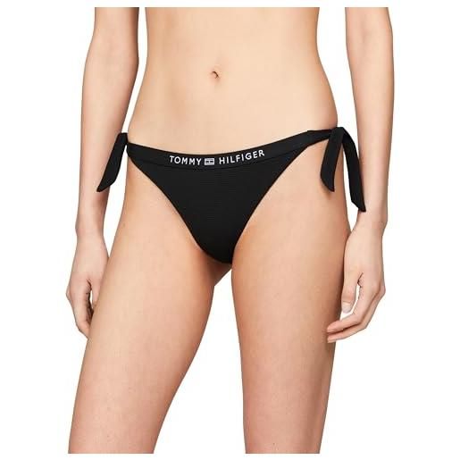 Tommy Hilfiger slip bikini donna side tie bikini sportivo, nero (black), s