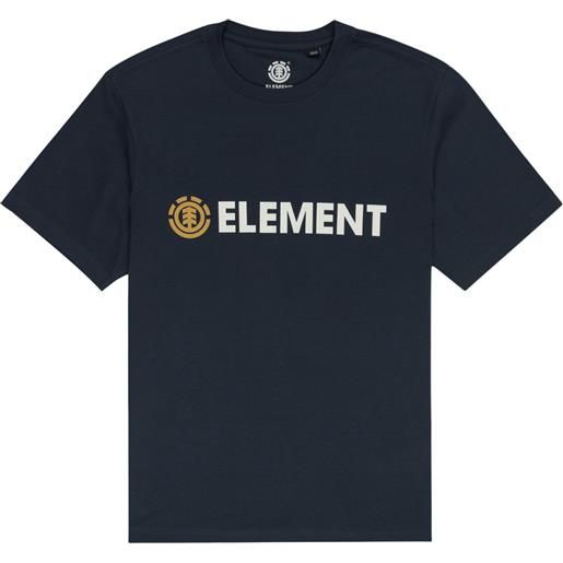 Element - t-shirt in cotone biologico - blazin tee eclipse navy per uomo - taglia s, m, l, xl - blu navy