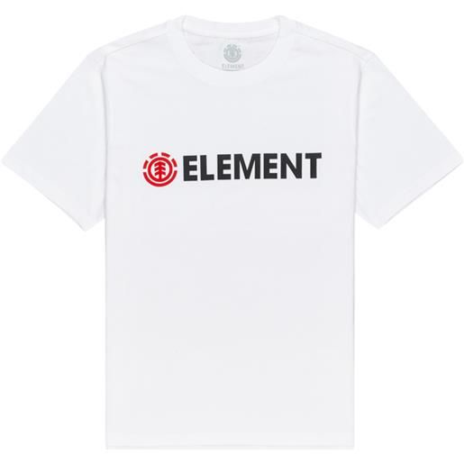 Element - t-shirt in cotone biologico - blazin tee optic white per uomo - taglia s, m, l, xl - bianco