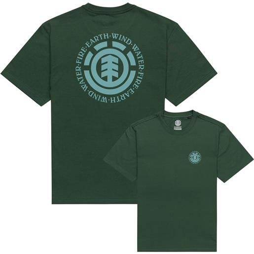 Element - t-shirt in cotone biologico - seal bp tee garden topiary per uomo in cotone - taglia s, m, l, xl - verde
