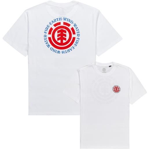 Element - t-shirt in cotone biologico - seal bp tee optic white per uomo in cotone - taglia s, m, l, xl - bianco