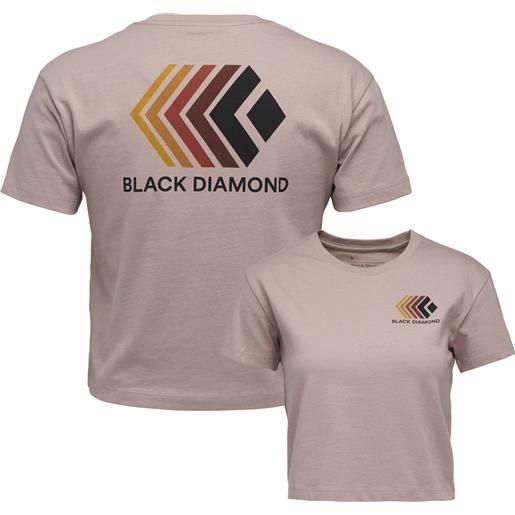 Black Diamond - t-shirt in cotone biologico - w faded crop ss tee pale mauve per donne in cotone - taglia xs, s, m, l - viola