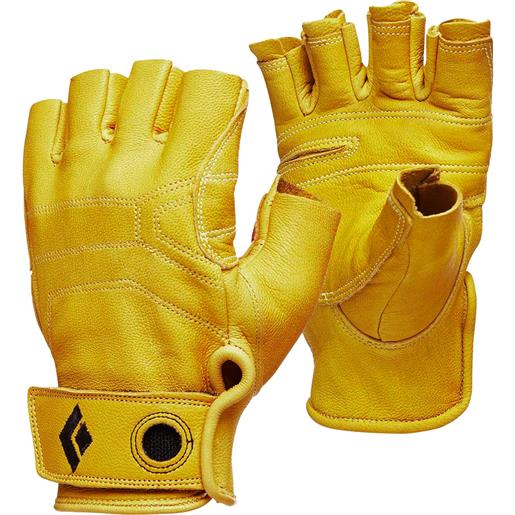 Black Diamond - muffole da arrampicata pesanti - stone gloves natural in pelle - taglia s, m, l, xl, xs - giallo