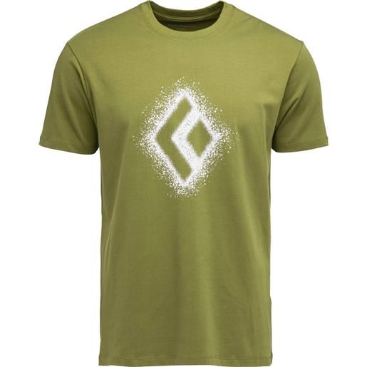 Black Diamond - t-shirt in cotone biologico - m chalked up 2.0 ss tee camp green per uomo in cotone - taglia s, m, l, xl - kaki