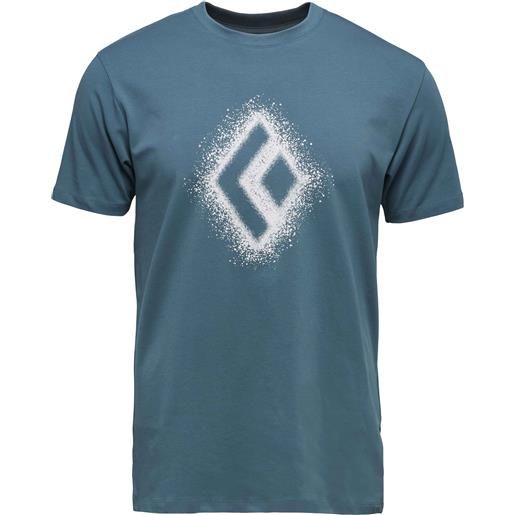 Black Diamond - t-shirt in cotone biologico - m chalked up 2.0 ss tee creek blue per uomo in cotone - taglia s, m, xl