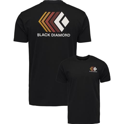 Black Diamond - t-shirt in cotone biologico - m faded ss tee black per uomo in cotone - taglia s, m, l, xl - nero