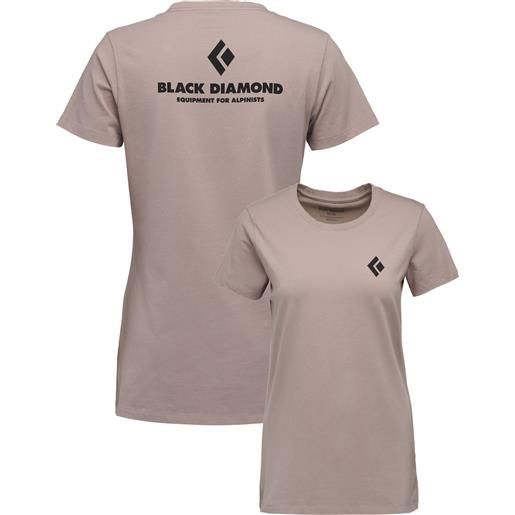 Black Diamond - t-shirt in cotone biologico - w equipment for alpinists ss tee pale mauve per donne - taglia xs, s, m, l - viola