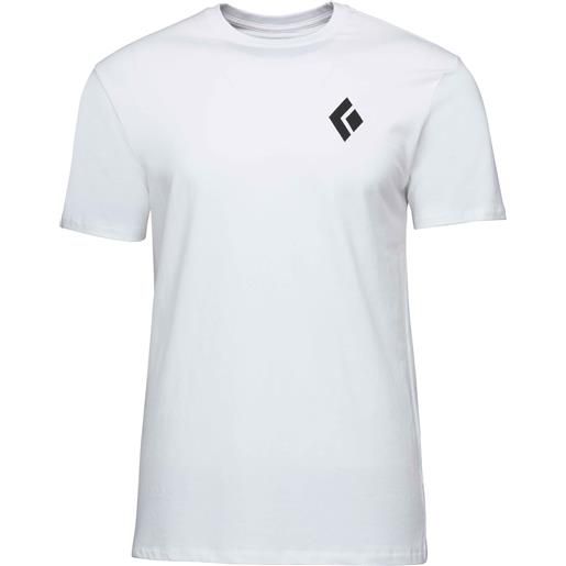 Black Diamond - t-shirt in cotone biologico - m equipment for alpinist ss tee white per uomo - taglia s, m, l, xl - bianco