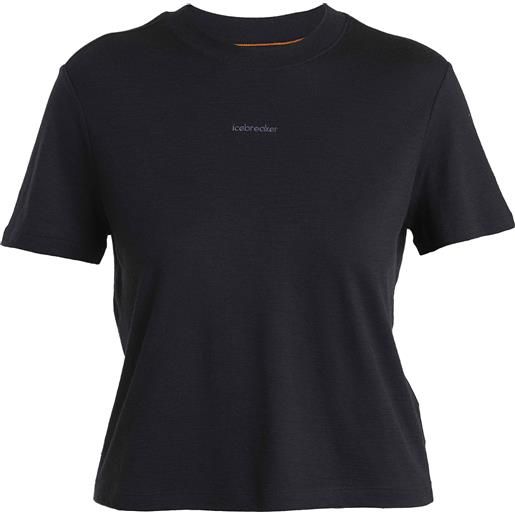 Icebreaker - t-shirt multiuso in lana merino - women merino 150 tech lite iii ss crop tee black per donne - taglia xs, s, m, l - nero