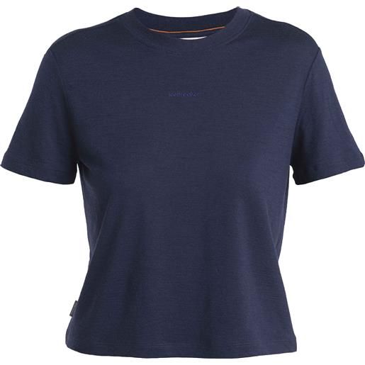 Icebreaker - t-shirt multiuso in lana merino - women merino 150 tech lite iii ss crop tee midnight navy per donne - taglia xs, s, m, l - blu navy