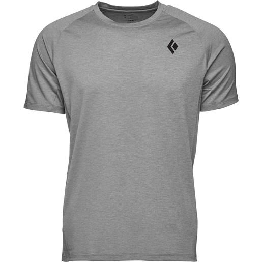 Black Diamond - t-shirt tecnica a maniche corte - m lightwire ss tech tee steel grey per uomo in materiale riciclato - taglia s, m, xl - grigio