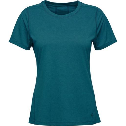 Black Diamond - t-shirt tecnica da donna a maniche corte - w lightwire ss tech tee dark caribbean per donne in materiale riciclato - taglia xs, s, m, l - blu