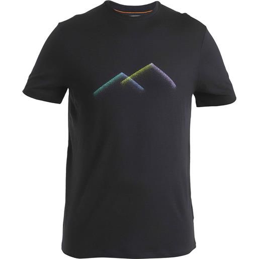 Icebreaker - t-shirt a maniche corte in lana merino - men merino 150 tech lite iii ss tee peak glow black per uomo - taglia s, m, l, xl - nero