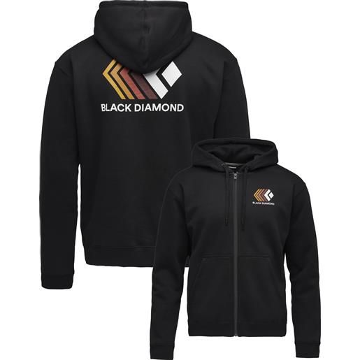 Black Diamond - felpa con cappuccio in cotone organico - m faded full zip hoody black per uomo in cotone - taglia s, m, l, xl - nero