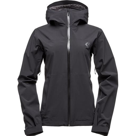 Black Diamond - giacca impermeabile traspirante - w stormline stretch rain shell black per donne - taglia xs, s, m, l - nero