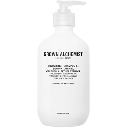 Grown Alchemist shampoo per il volume dei capelli deboli e sfibrati biotina-vitamina b7, calendula, althea estratto (volumising shampoo 0.4) 500 ml