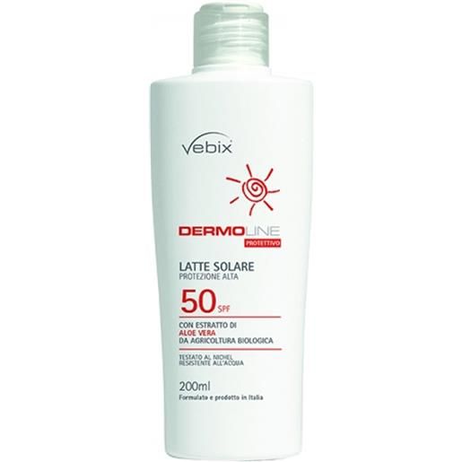 Vebix dermoline protettivo - latte solare spf50, 200ml