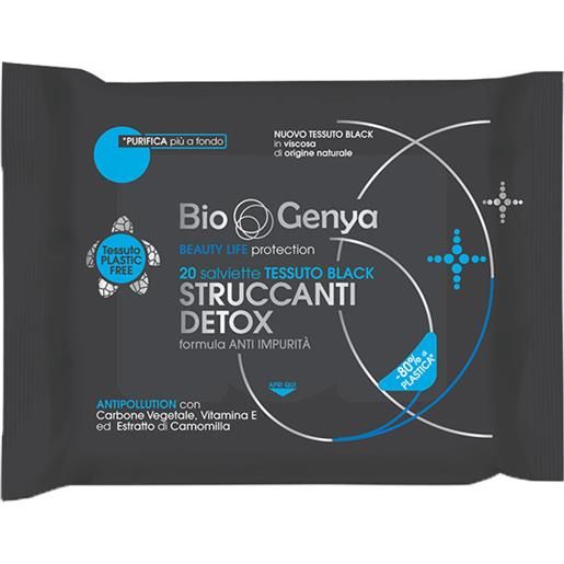 Diva International biogenya beauty life protection 20 salviette tessuto black struccanti detox