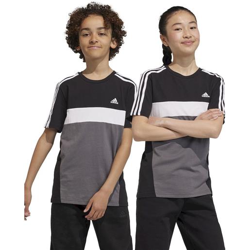 T-shirt maglia maglietta ragazzi adidas nero grigio tiberio 3s cb cotton junior ij8735