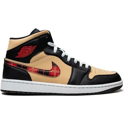Jordan sneakers air Jordan 1 mid tartan swoosh - nero