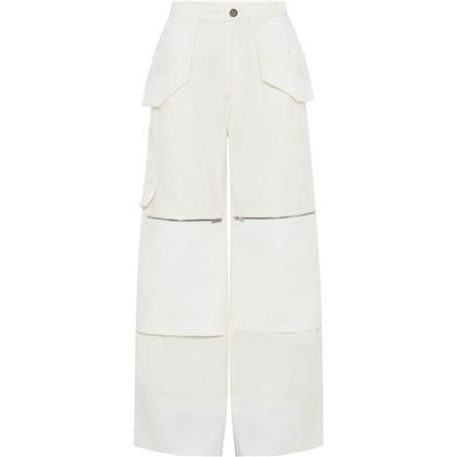 Dion Lee pantaloni workwear dritti - bianco