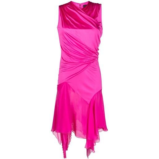 Versace abito asimmetrico con arricciatura - rosa
