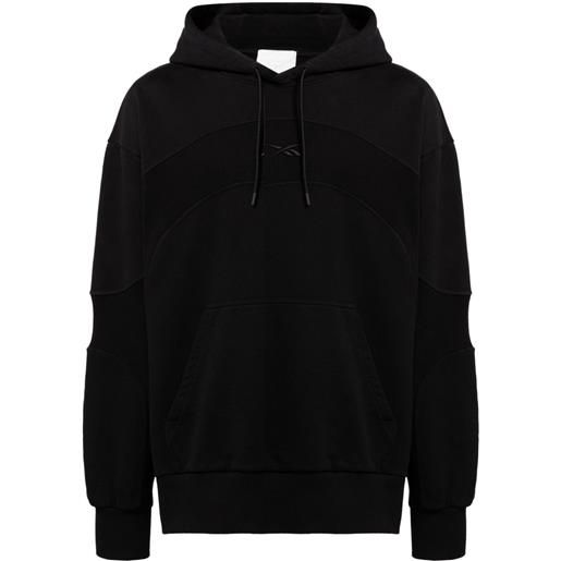 Reebok LTD panelled cotton hoodie - nero