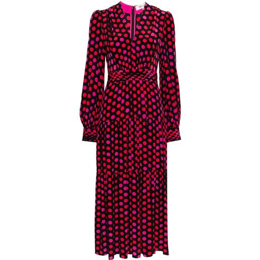 DVF Diane von Furstenberg abito con stampa gil magic dot berry - nero