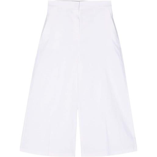 Theory pantaloni crop a gamba ampia - bianco