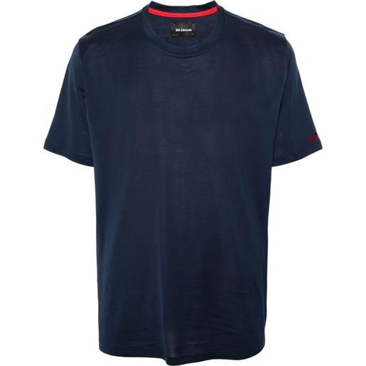 Kiton t-shirt con logo - blu