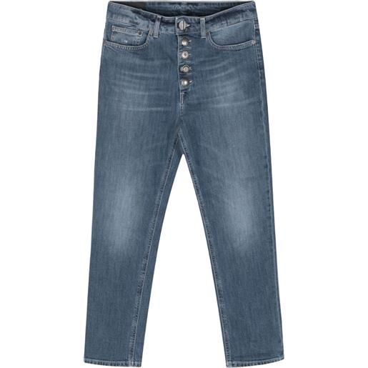 DONDUP jeans crop koons gioiello - blu