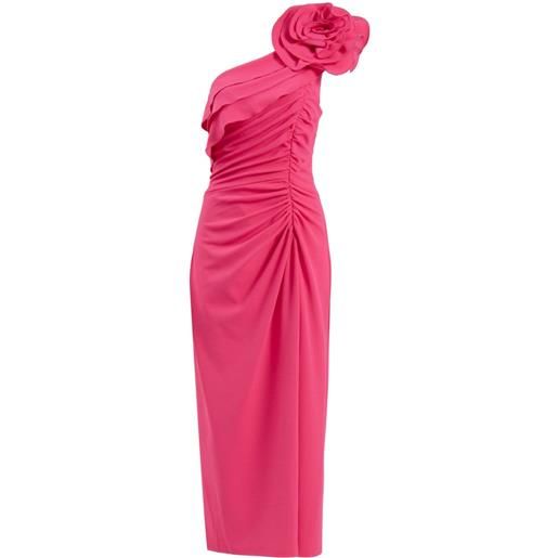 Tadashi Shoji vestito midi monospalla - rosa