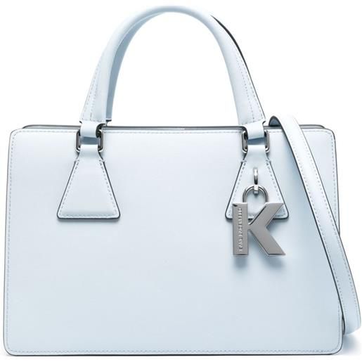 Karl Lagerfeld borsa tote k/lock media - blu