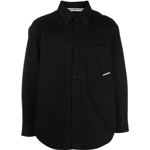 Alexander Wang giacca-camicia denim - nero