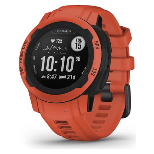Garmin instinct 2s - smartwatch display mip con gps bluetooth cardiofrequenzimetro e qualità del sonno colore arancione cinturino arancione - 010-02563-06