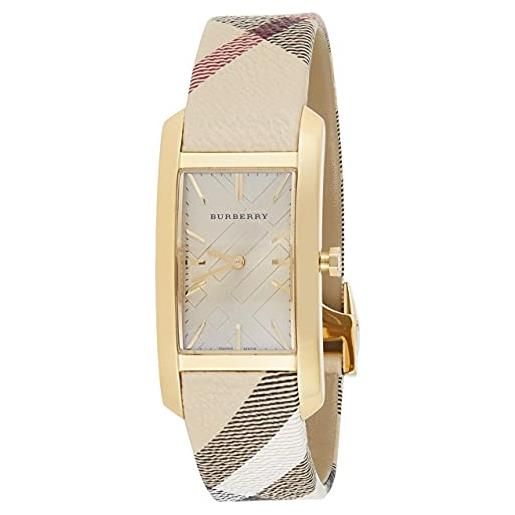 Burberry bu9407, orologio pioneer da donna, con quadrante dorato, cassa in acciaio inossidabile e movimento al quarzo, oro