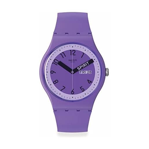 Swatch orologio new gent bio so29v700 proudly violet, cinturino