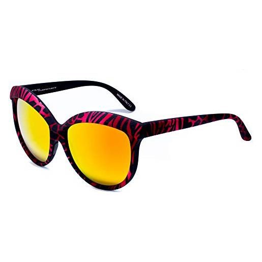 ITALIA INDEPENDENT 0092-zef-053 occhiali da sole, multicolore (rojo/nero), 58.0 donna