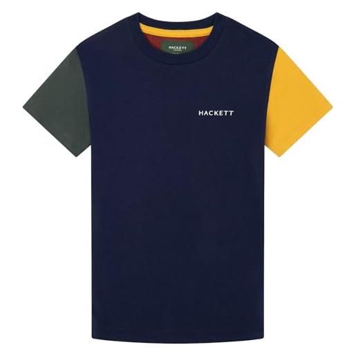 Hackett London heritage multi tee, t-shirt, bambini e ragazzi, blu (navy), 11 anni