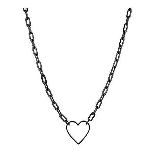 Liebeskind - collana con ciondolo a forma di cuore, 45, acciaio inossidabile, nessuna. 