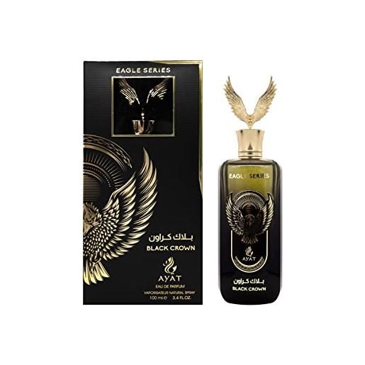 BUSINESS SQUARE BS profumo black crown oud aroma eau de parfum di alta qualità e lunga durata, arabo orientale 100 ml legnoso muschiato ambrato con note floreali