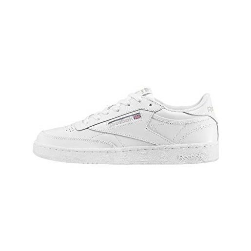 Reebok club c 85, sneaker donna, bianco (white/light grey), 35.5 eu