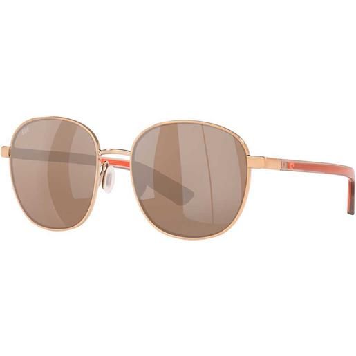 Costa egret mirrored polarized sunglasses oro copper silver mirror 580g/cat2 uomo