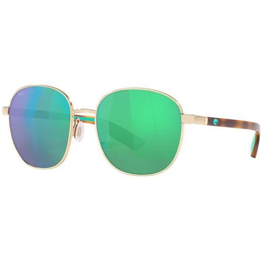 Costa egret mirrored polarized sunglasses oro green mirror 580g/cat2 uomo